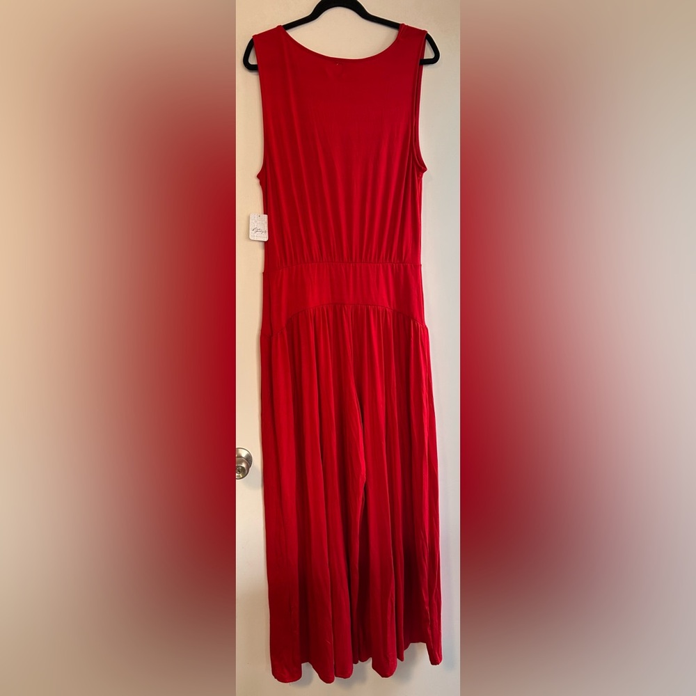 Free People royale one piece in red scarlet size large - Picture 6 of 9